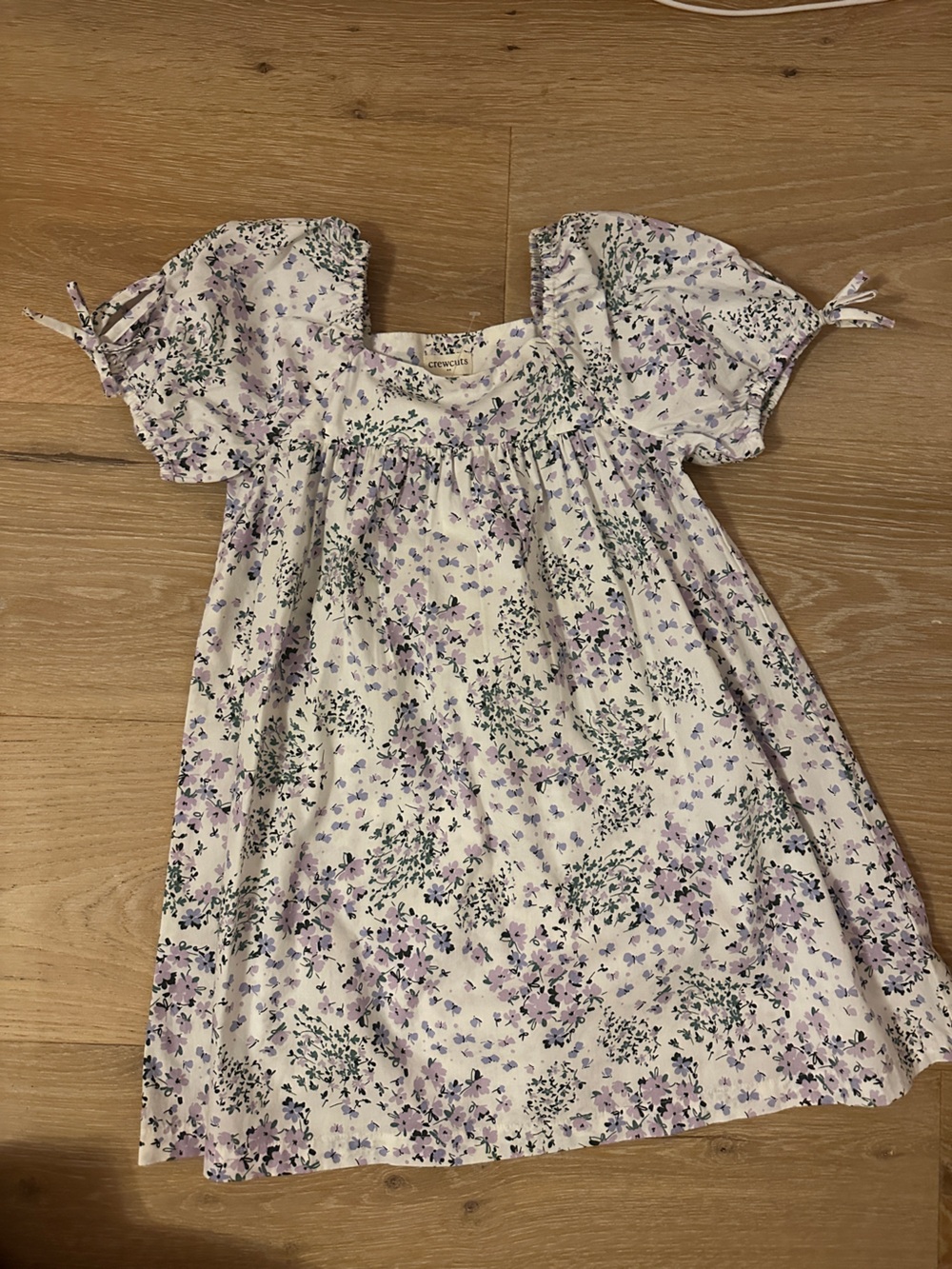 J. Crew Lavender Floral Off-Shoulder Kids Dress